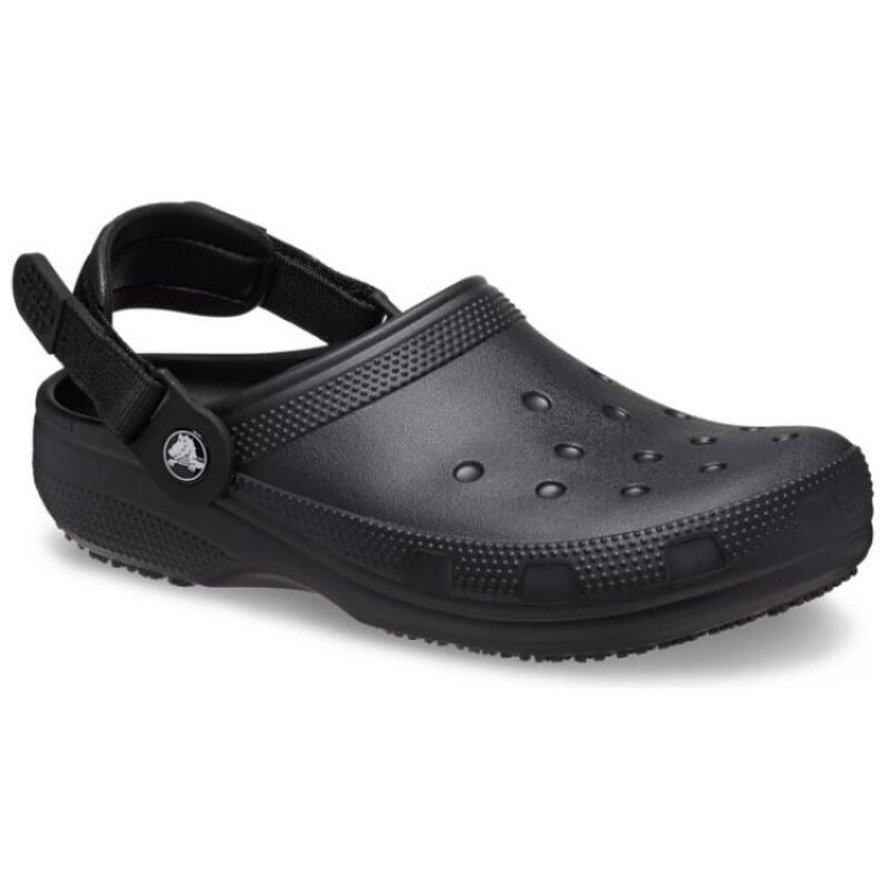 Crocs Classic Slip Resistant Work Clog Comfortable and versatile hole shoes for men and women in black