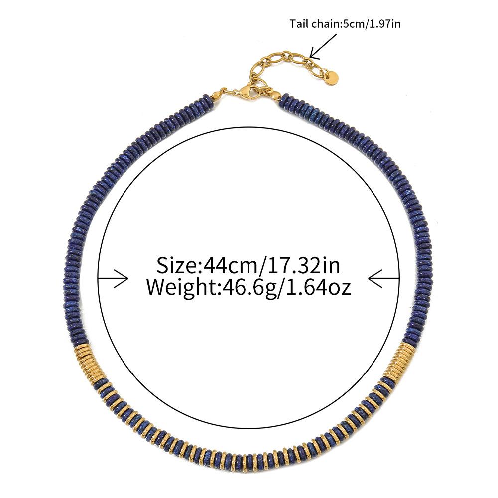 GEMCHIC Women s Tibetan Style Blue Lapis Lazuli and Freshwater Pearl Sweater Chain Necklace