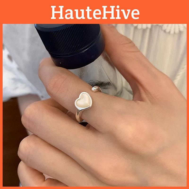Chic And Trendy Korean Inspired Heart Design Ring For Women Adjustable Size