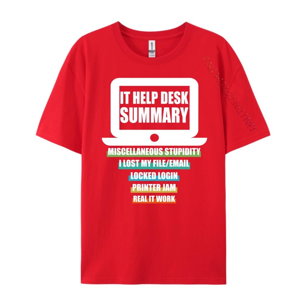 Funny It Help Desk Technical Support Helpdesk Computer Geeks Luxury T Shirt Men High Quality Tee Shirt Men Group S