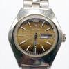 Used 481 ORIENT Ladies Automatic Watch Day-Date Working Vintage Brown