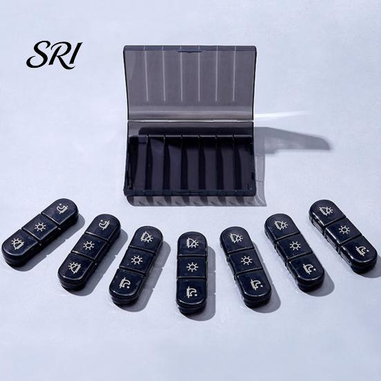 Easy To Use Pill Organizer Weekly with 21 Grids Open Flip 7 Day Container Cover Leak Proof Travel Safe Box for Health Supplements Medication Reminder