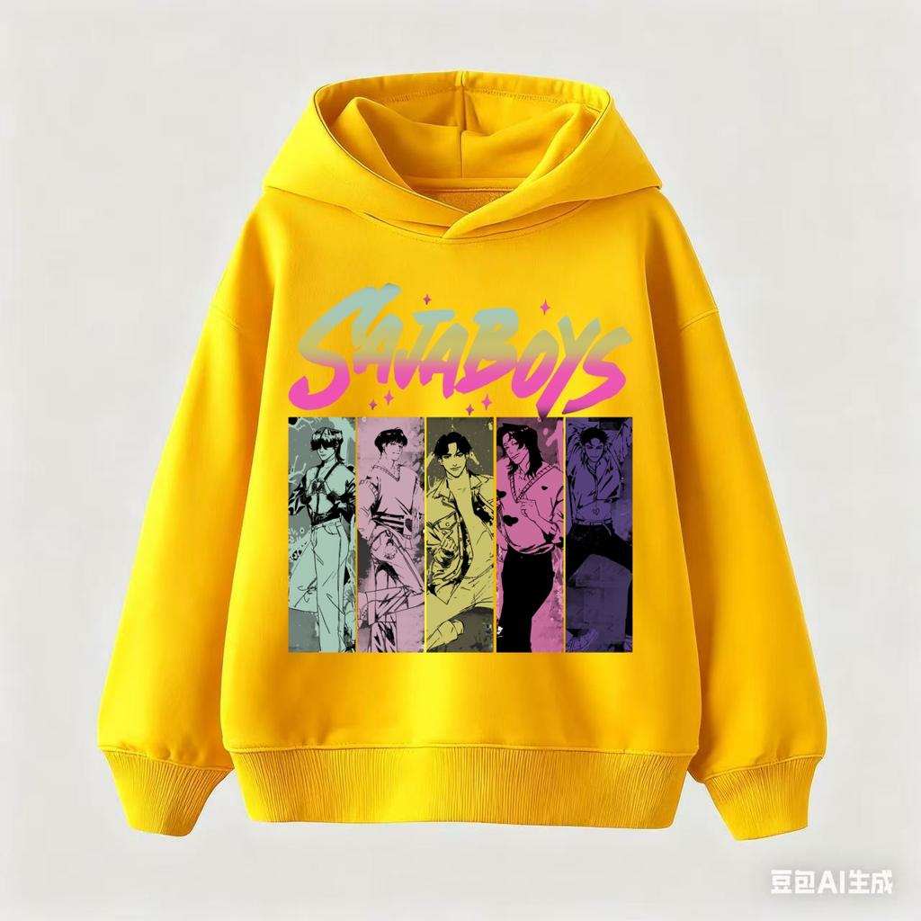 Kinder Jungen Mädchen Anime Kleidung Kpop Dämonenjäger Lässige Mode Warmer Herbst Winter Sweatshirt Hoodie