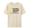 National Sarcasm Society Morsom Sarkastisk Menn Kvinner T-skjorte Bokstavtrykk Topper T-skjorte Bomull Herre Oversized Casual Topp T-skjorte