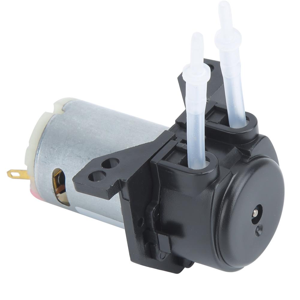 Garden Multi Functional Mini Right Angle 12V DC Peristaltic Liquid Pump Dosing Pump Hose Pump(Black