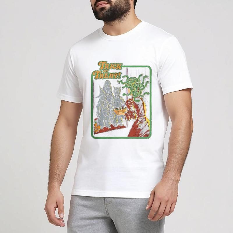 Streetwear summer For men tshirt Trick Of Treat Halloween Horror Short Sleeve Long sleeve Round Neck Tee shirt