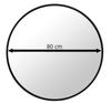80cm Mirror, Black Frame