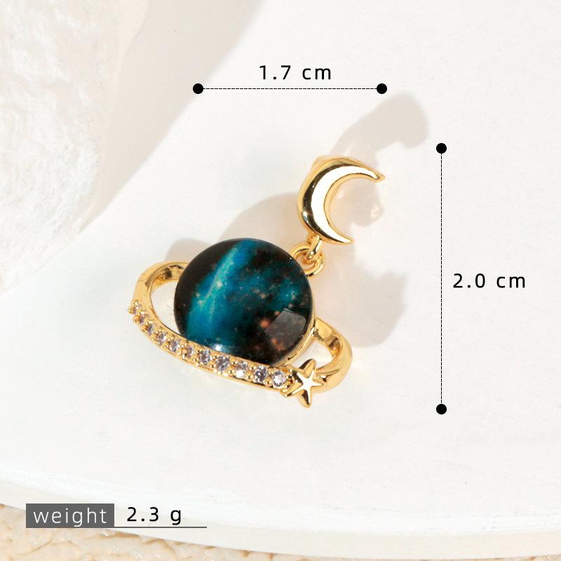 Kupfer Sternenhimmel Sonne & Mond Anhänger Halskette - Vielseitiges Luxus Schlüsselbein Kette Accessoire