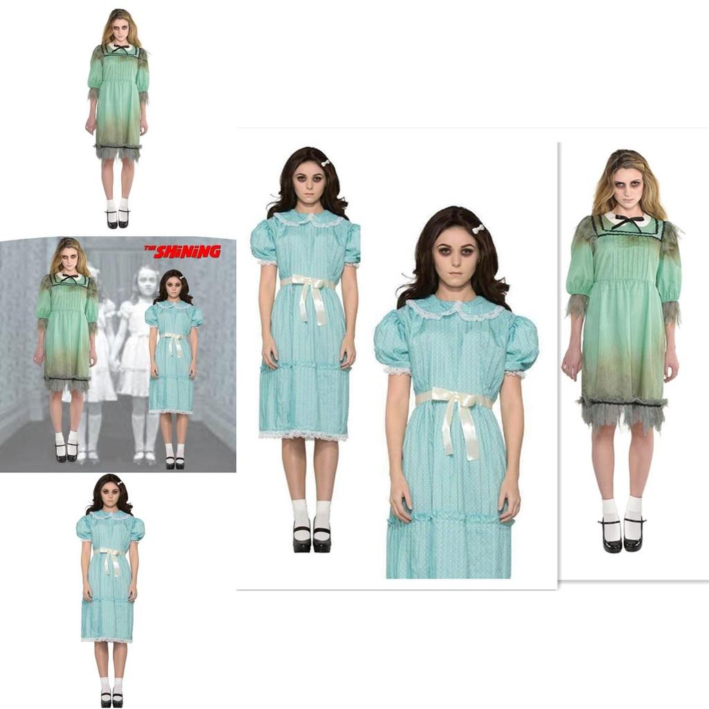 Clear River Sparkling The Shining Twin Girls Cosplay Costume For Halloween