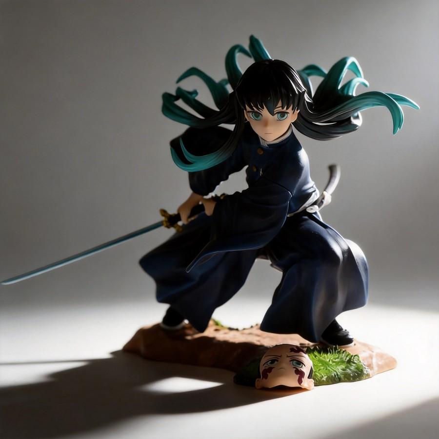 Anime Figure Muichiro Tokito Hashira Collectible Model Toy 18cm Desktop Decoration Gift