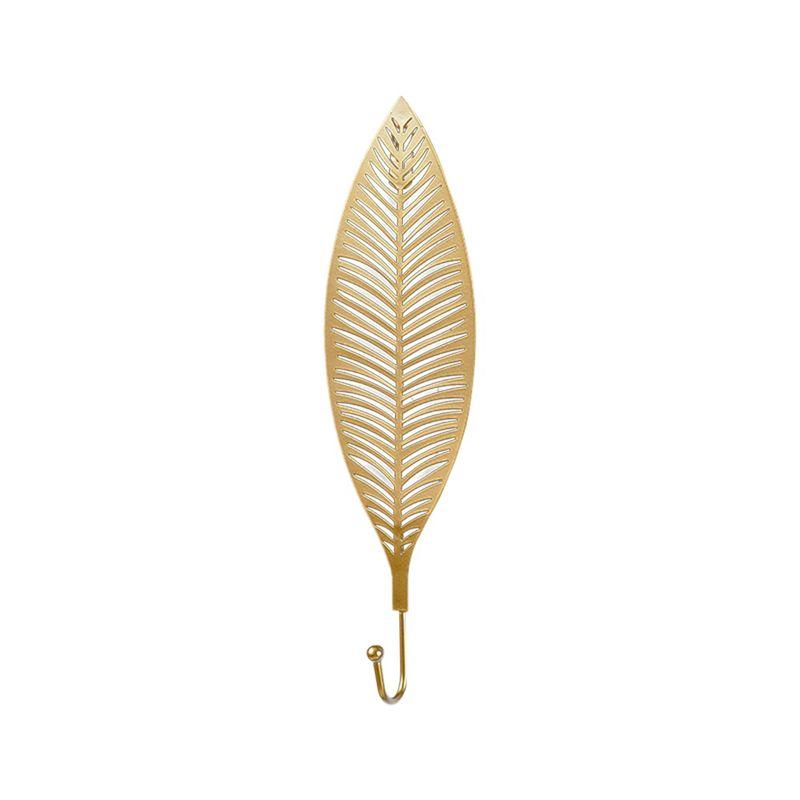 

ABWR-Leaf Hook Gold Color Iron Art Wall Hanging Hooks Creative Towel Hat Storage Racks Style 3
