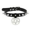 Unisex Adjustable Pu Leather Choker Punk Necklace Gothic Collar Neck Accessories