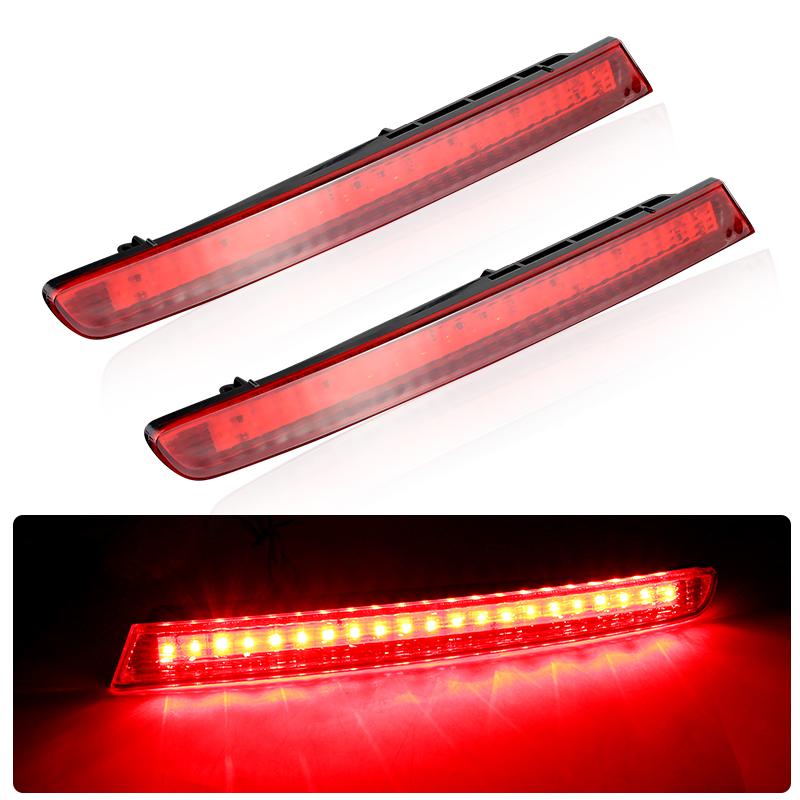 

2PCS Rear Reflector Brake Light Fog Lamp For Ford Explore 2011-2015 Stop Warning Parking Automotive Accessories Red/Smoked Lens