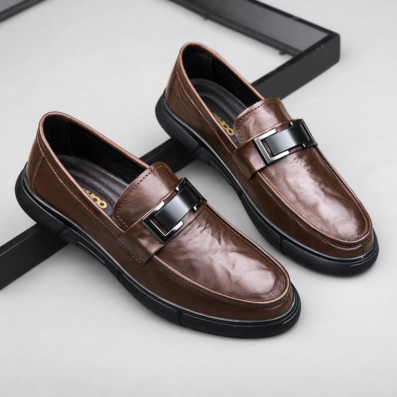 Fashion 2024 Spring New Man Shoes Genuine Leather Mens Moccasin Shoes Fashion Luxury Brand Loafer Shoes Men Luxury Male Casual Footwear