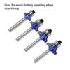 4pcs 6mm 45-Degree Chamfer Router Bit Forming Woodworking Milling Slicer