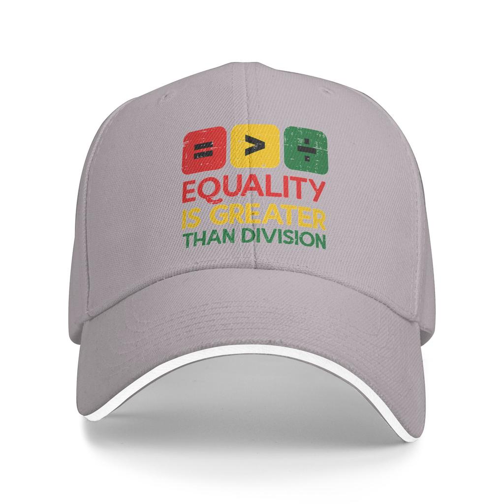 Black History Equality Greater Than Division Casual Baseball Cap Outdoor Sports Hip Hop Hats Summer Sun Men Trendy Baseball Caps