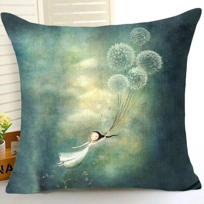 Pastorale Pflanze Löwenzahn Kissenbezug Auto Sofa Kissenbezug Haushaltsdekoration Kissenbezug