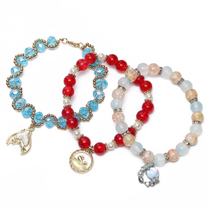 1pc/bag Alloy Inlaid Glass Pendant DIY Bracelet Necklace Earrings Jewelry Accessories