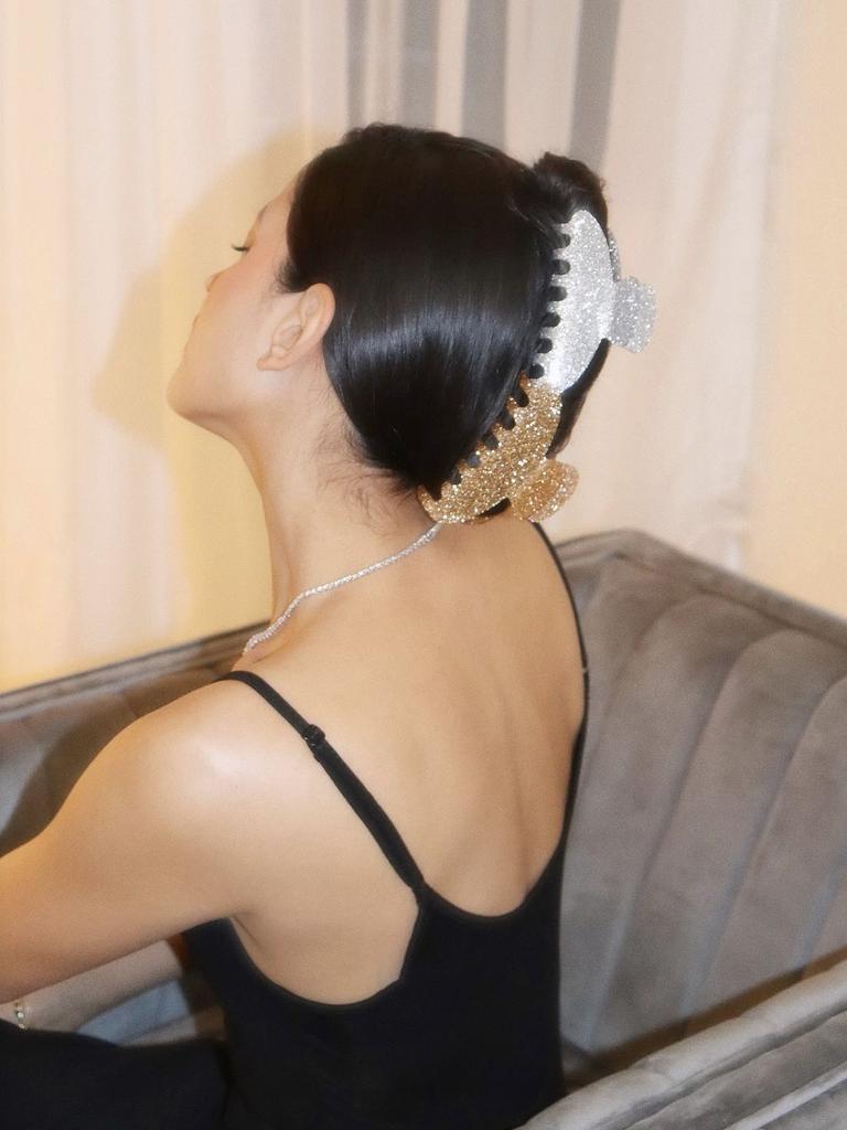 1 Stück Glitzer Haarspangen Modische Haarklammer Große Größe Geometrische Haarspange Elegante Damen Haaraccessoires
