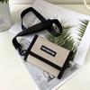 Portable Square Hanging Neck Coin Purse Casual Oxford Short Wallet Multi-Card with Lanyard Trend Mini Sport Wallets Small Bags