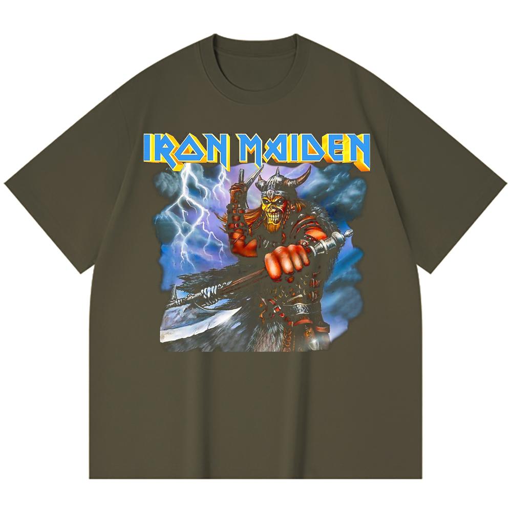 230 Gsm 100% Cotton Heavy Metal T-Shirt  Rock Band Popular Music Print Unisex Heavy Cotton T Shirt