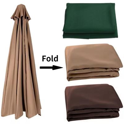 Outdoor Umbrella Replacement Covers 6/8Bones Waterproof Umbrella Cloth Beach Shed Awning Replaceable UV Protection Parasol