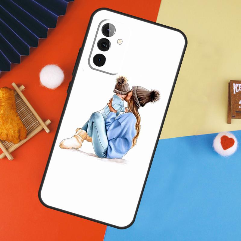 Baby Mom Daughter Girl Son Dad Case For Samsung Galaxy A54 A34 A14 A55 A35 A33 A53 A13 A23 A17 A06 A16 A56 A36 A52 A32 A15