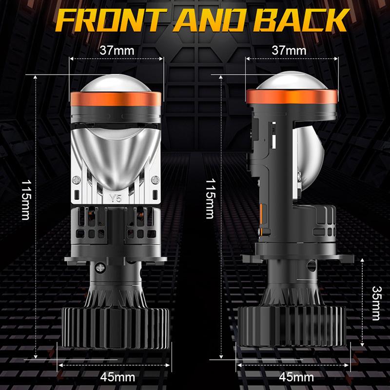 2Pcs H4 9003/HB2 Led Canbus Headlight Bulb 5800000LM High/Low Beam With Mini Projector Lens For Car Motorcycle 6500K White Lamps