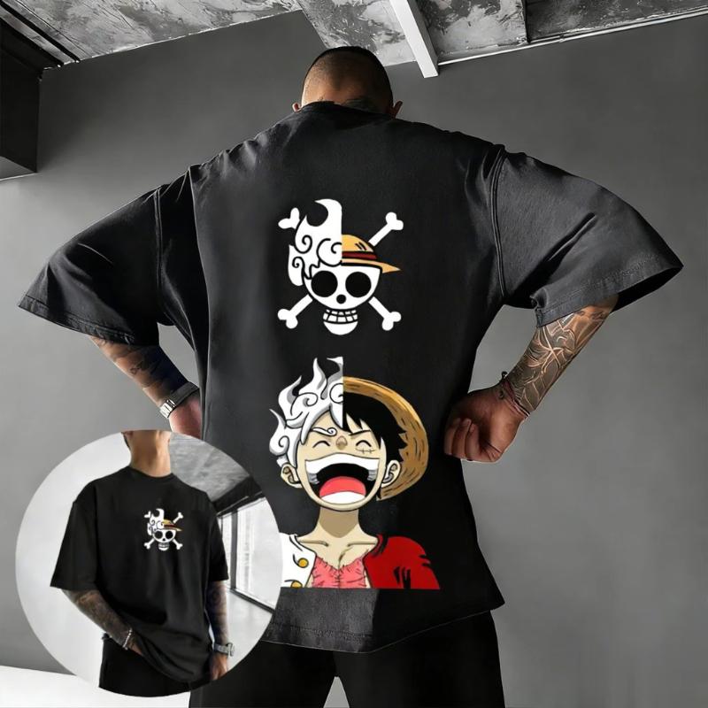

One Piece Anime Luffy Ace Straw Hat Pirates Graphic T Shirt Men Women 2026 Summer Short Sleeve Tee Vintage Streetwear Casual Top S