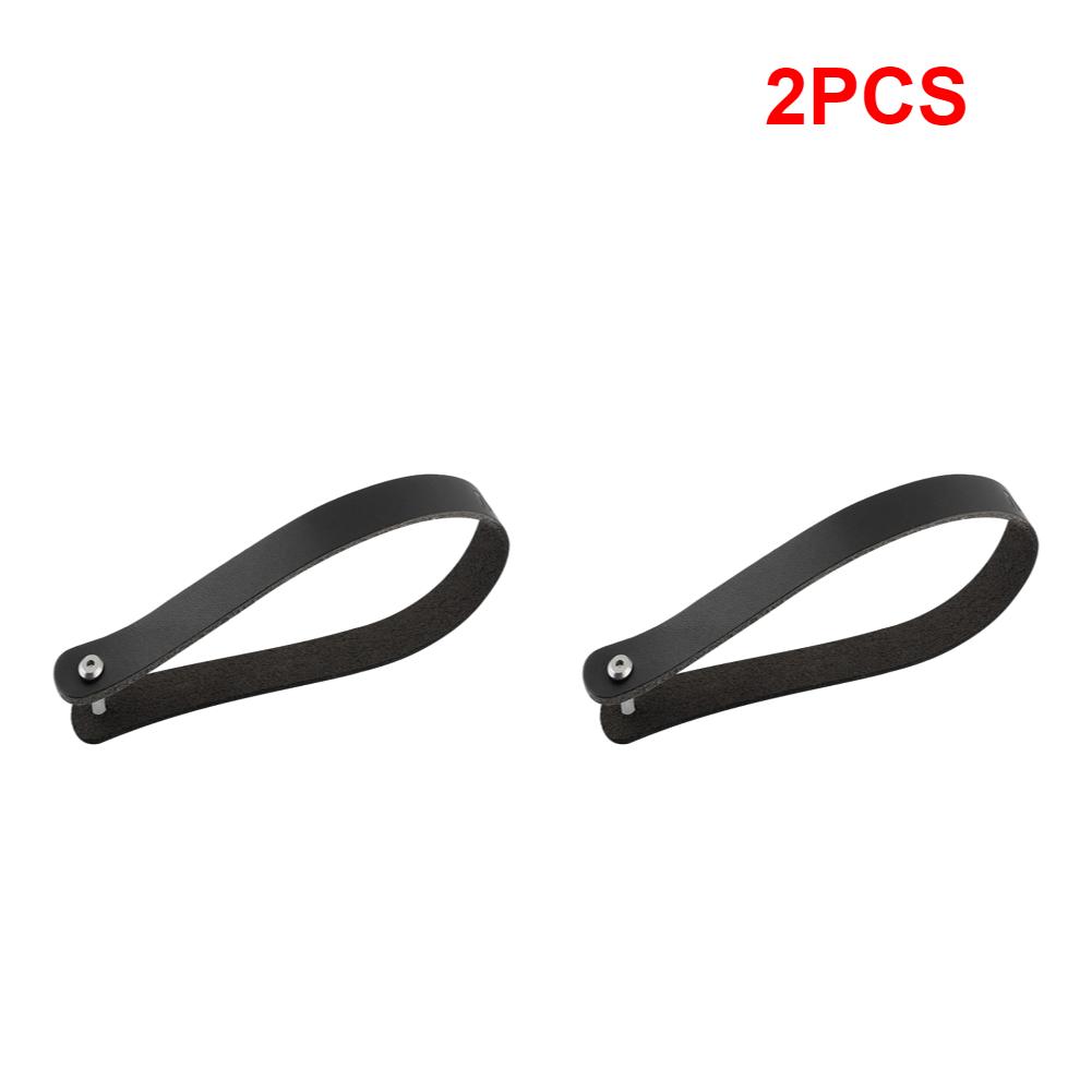 1/2PCS Cowhide Leather Pull Strap Belt Quick Release Rope Block Bag for Brompton Folding Bike Front Bag Carrier Block Strap