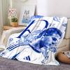 Football Player Action Blankets Flannel Printed Breathable Warm Throw Blanket for Home Office Bedspreads 0708a56