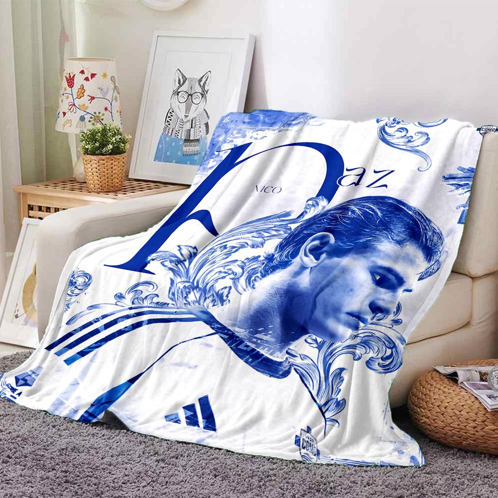 Football Player Action Blankets Flannel Printed Breathable Warm Throw Blanket for Home Office Bedspreads 0708a56
