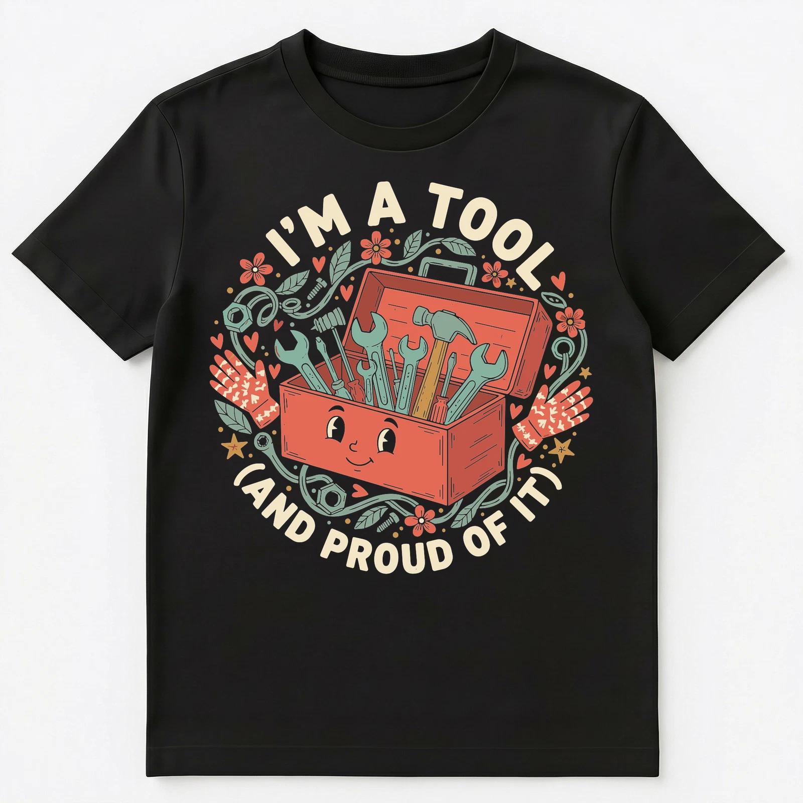 Funny Motivational Toolbox Humor Design Graphic Unisex T-Shirt L