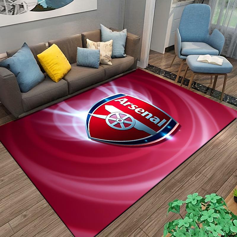 Tappeto Rosso con Design del Logo dell'Arsenal per Decorazione di Camera da Letto o Soggiorno Adatto per l'uso come antiscivolo per divani di soggiorno e camera da letto