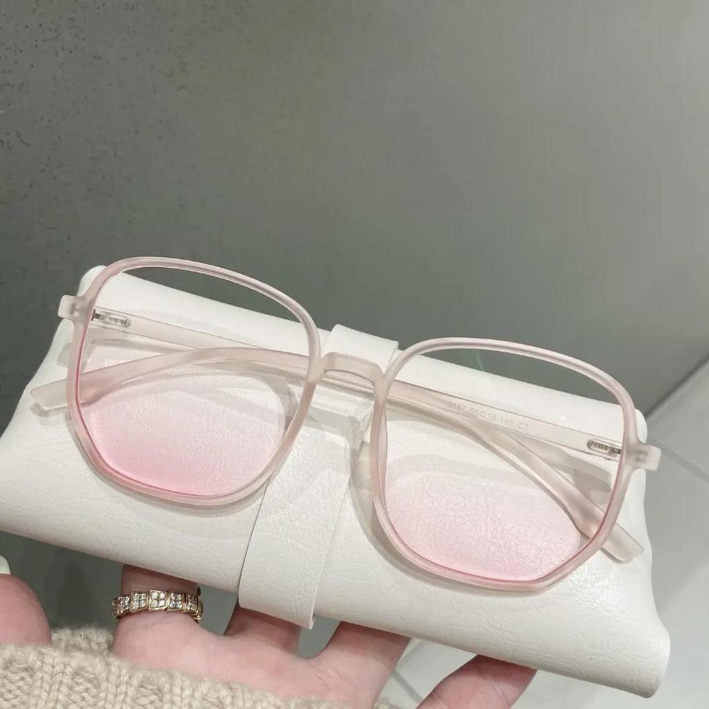Blush Pink Anti-Blue Light Anti-Radiation Myopia Glasses for Women - Korean Style Trendy Eyewear, Prescription Optional.