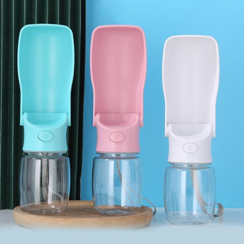Dog Water Bottle 350ml Dog Travel Water Bottle with Dispenser Drinking Bowl for Outdoor Walking Travelling