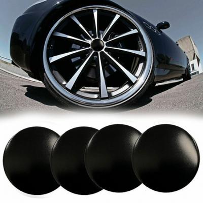 4pcs 57mm Wheel Hubs Center Hub Cap Sticker Universal Wheel Rim Hub Cover Black