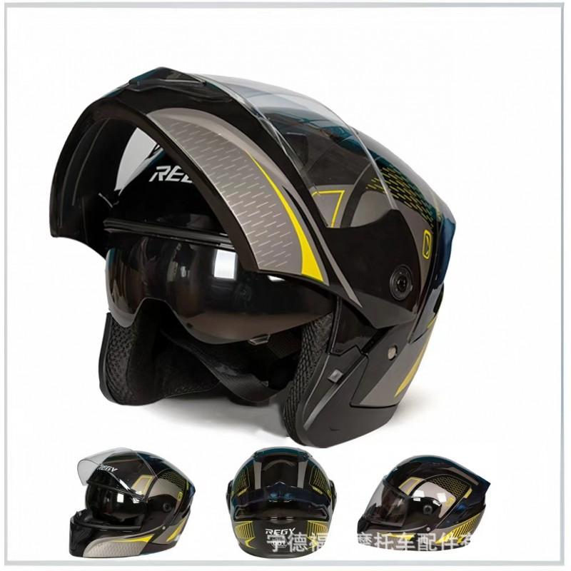Dual Visor Modular Motorcycle Helmet Adult Safety Electric Bike Commuting
