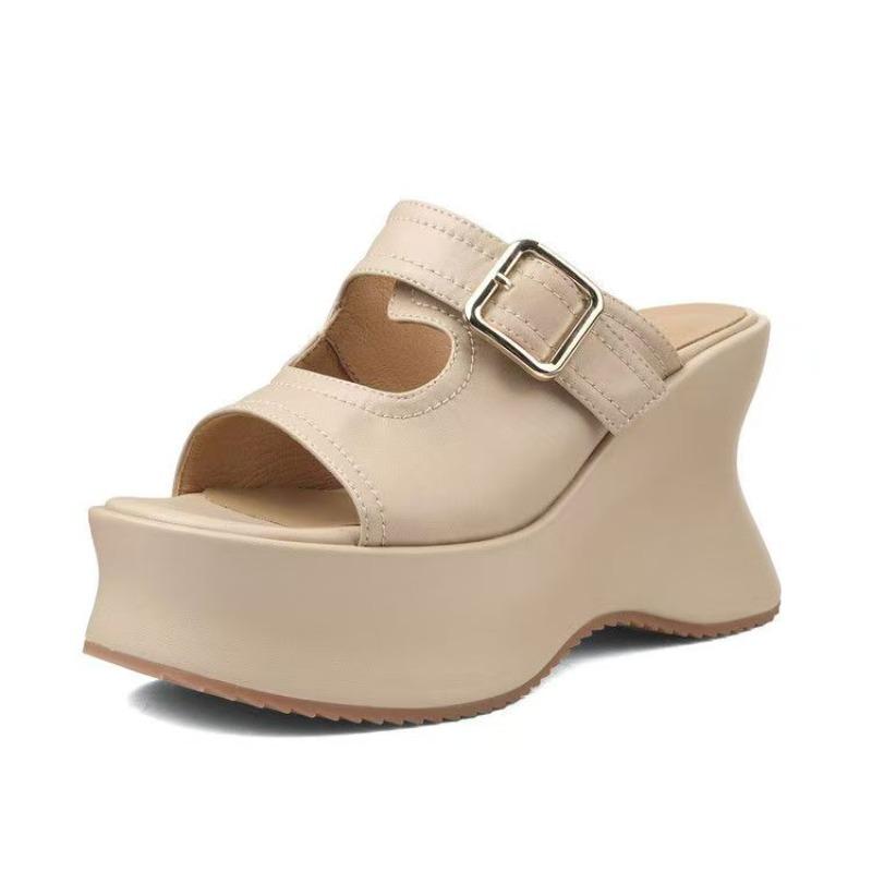 Fashion High Heels Women Slippers Fashion Platform Shoes Designer Elegant Slingback Sandals 2025 New Summer Shoes Dress Zapatillas Mujer