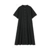 [MUJI] Women's Cool Touch Short Sleeve Shirt Dress, Black XL