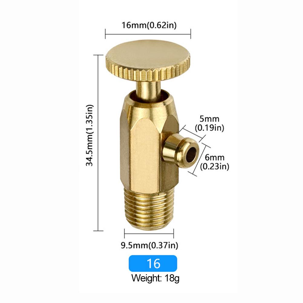 3Pcs Brass Manifold Exhaust Valve Brass Air Pressure Release Valve 35x12MM/35x16MM For Efficient Water Discharge