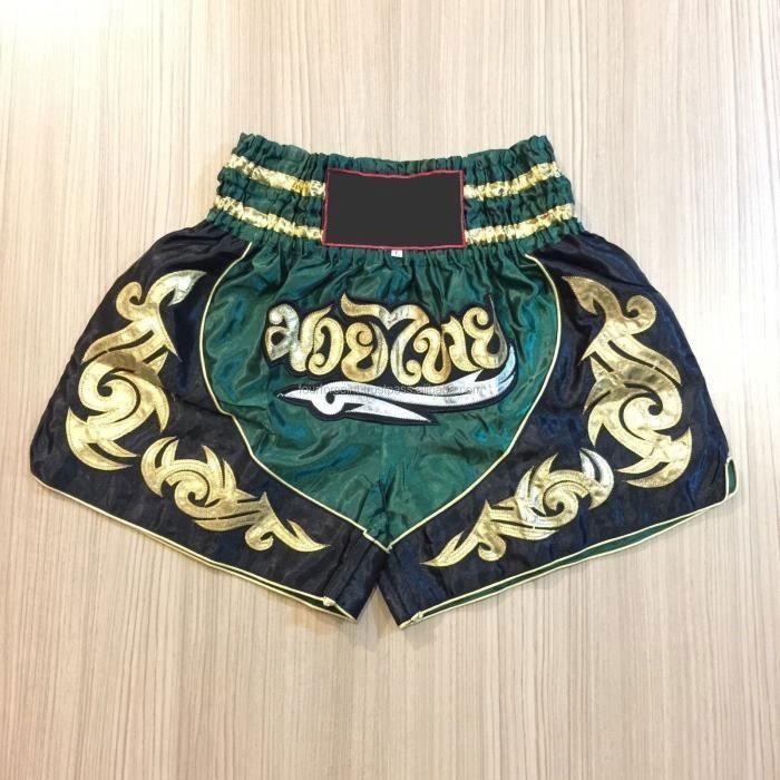 Pantaloncino Enfant - Tradizionale THAI - Colore Verde - Taglia 10-12 ANNI - Boxe Kickboxing