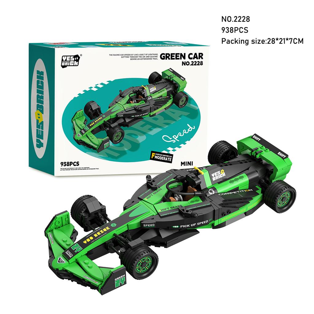 New Car F1 Vehicle Model Assembled Building Blocks Formula Sport Car Mini Bricks Game Boys Toys Collection Gifts Wall Decor