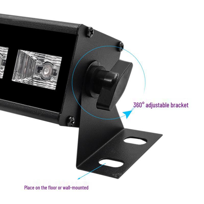 12-częściowe zdalnie sterowane światła LED UV typu wall washer - Idealne do projekcji scenicznych i świątecznych