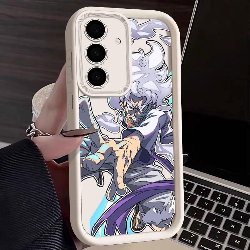 One P-Piece Sun God Nika Luffy Phone Case For Samsung S26 S25 S24 S23 S21 S20 Ultra For Galaxy S25 S24 FE S26 Plus Funda Cover