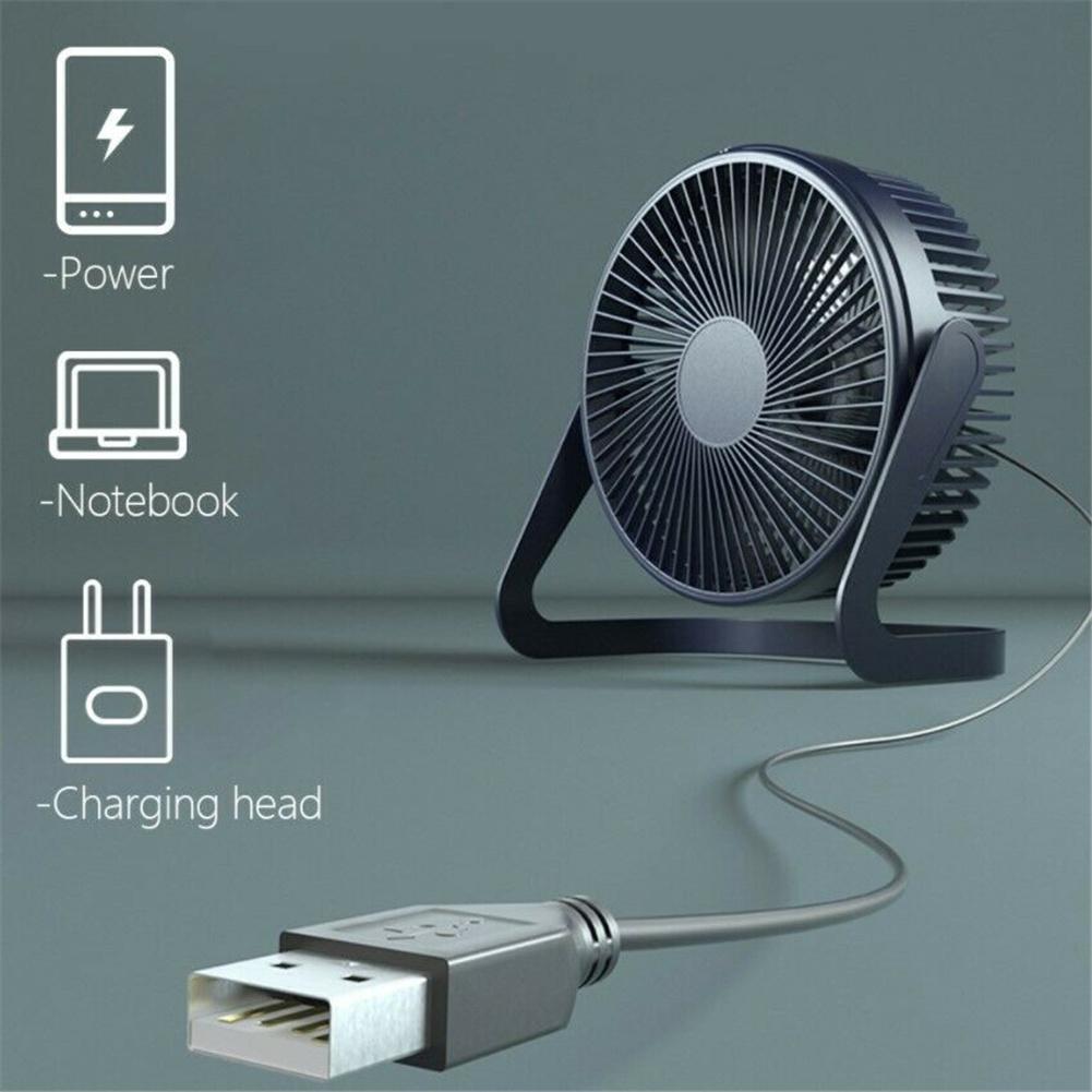 Portable Travel Usb Mini Fan 360 Degree Adjustable Ultra-quiet Cooling Fan For Work Travel Sports Cooking purple black#0