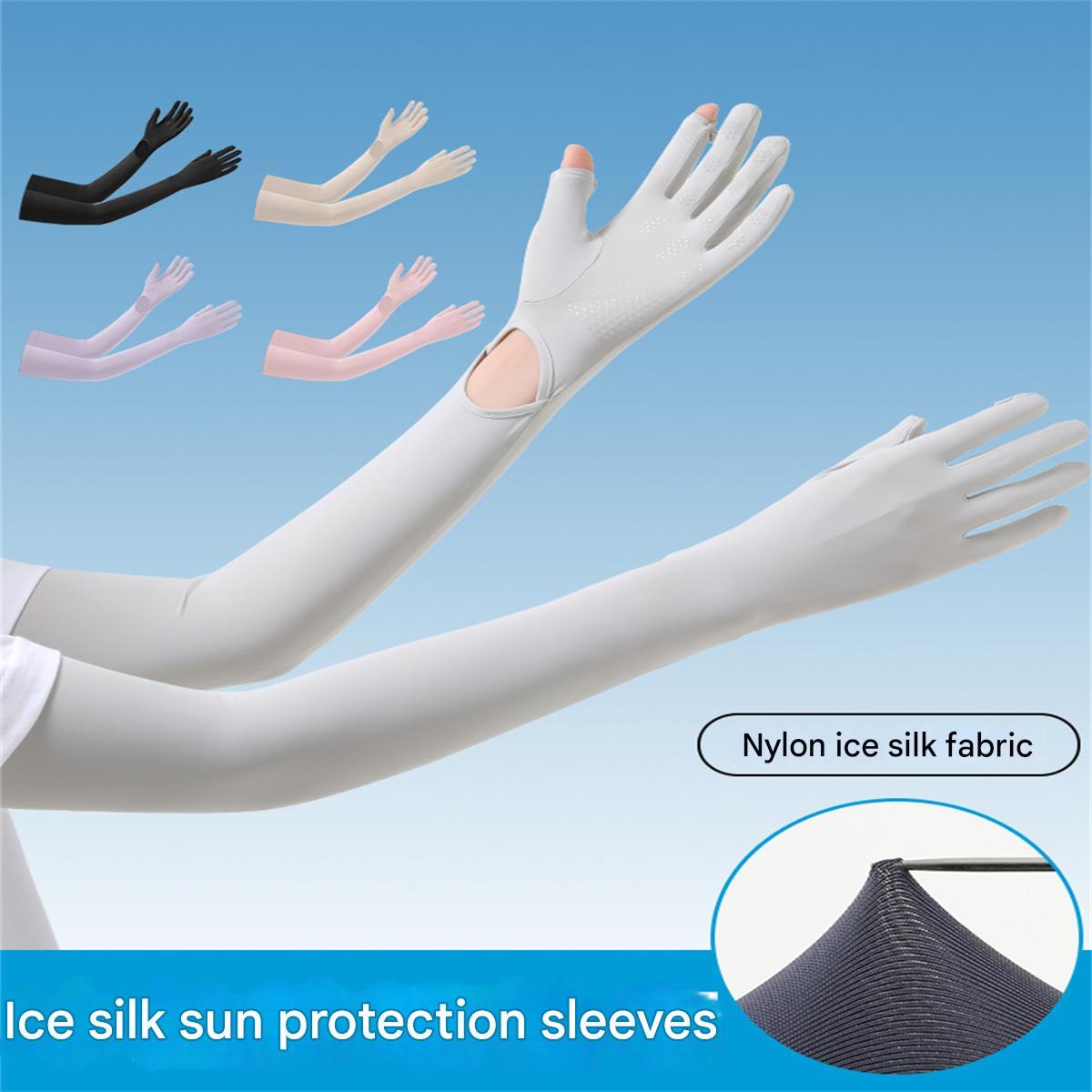 Солнцезащитные перчатки ледяные рукава интегрированная ладонь противоскользящие анти-ультрафиолетовые солнцезащитные рукава свободные полнопалые для улицы
