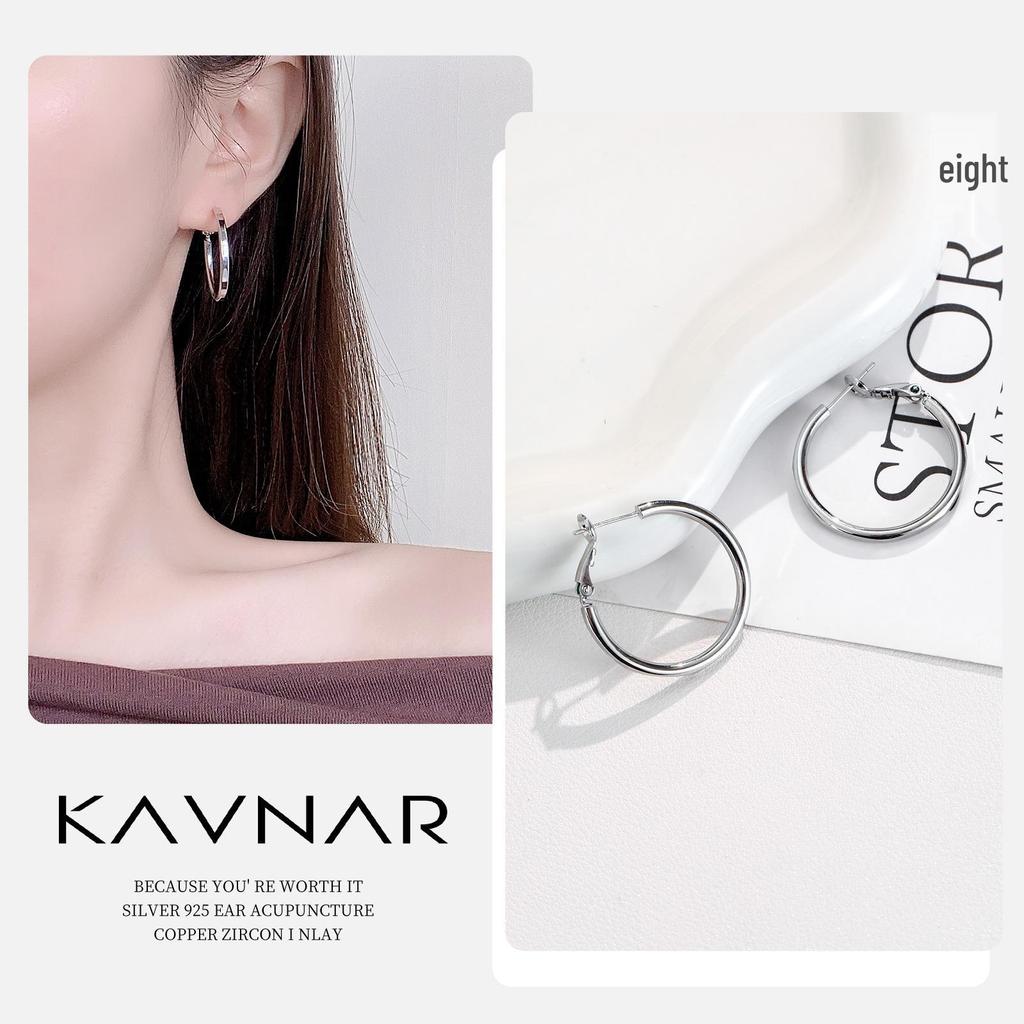 High-End 925 Sterling Silver Twisted Metal Stud Earrings for Women