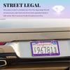 Bling License Plate Frame, Sparkly Rhinestone Car Tag Cover with Glittery Screw Caps, Stainless Steel Handcrafted Crystal Licence Plate Holder for