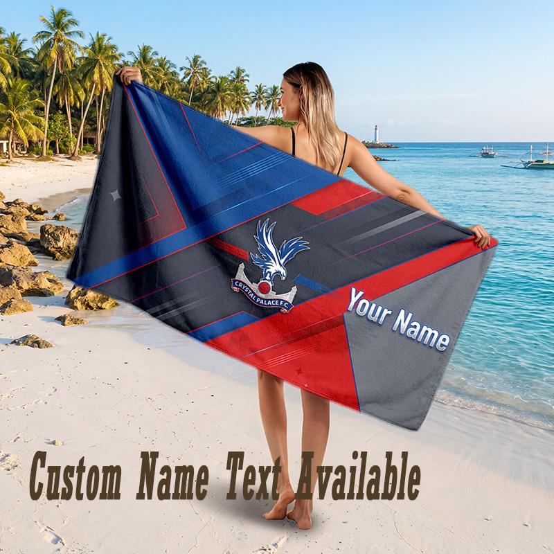 Crystal Palace Design Beach Towel Custom Text Large Towel for Beach Vacation